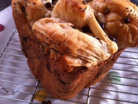 ホームベーカリーで簡単＊甘納豆の渦巻き食パン